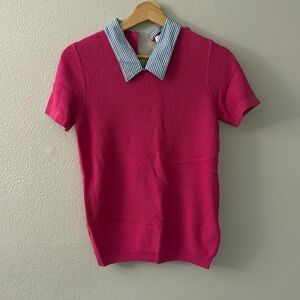 J Crew sweater tee with collar size XS